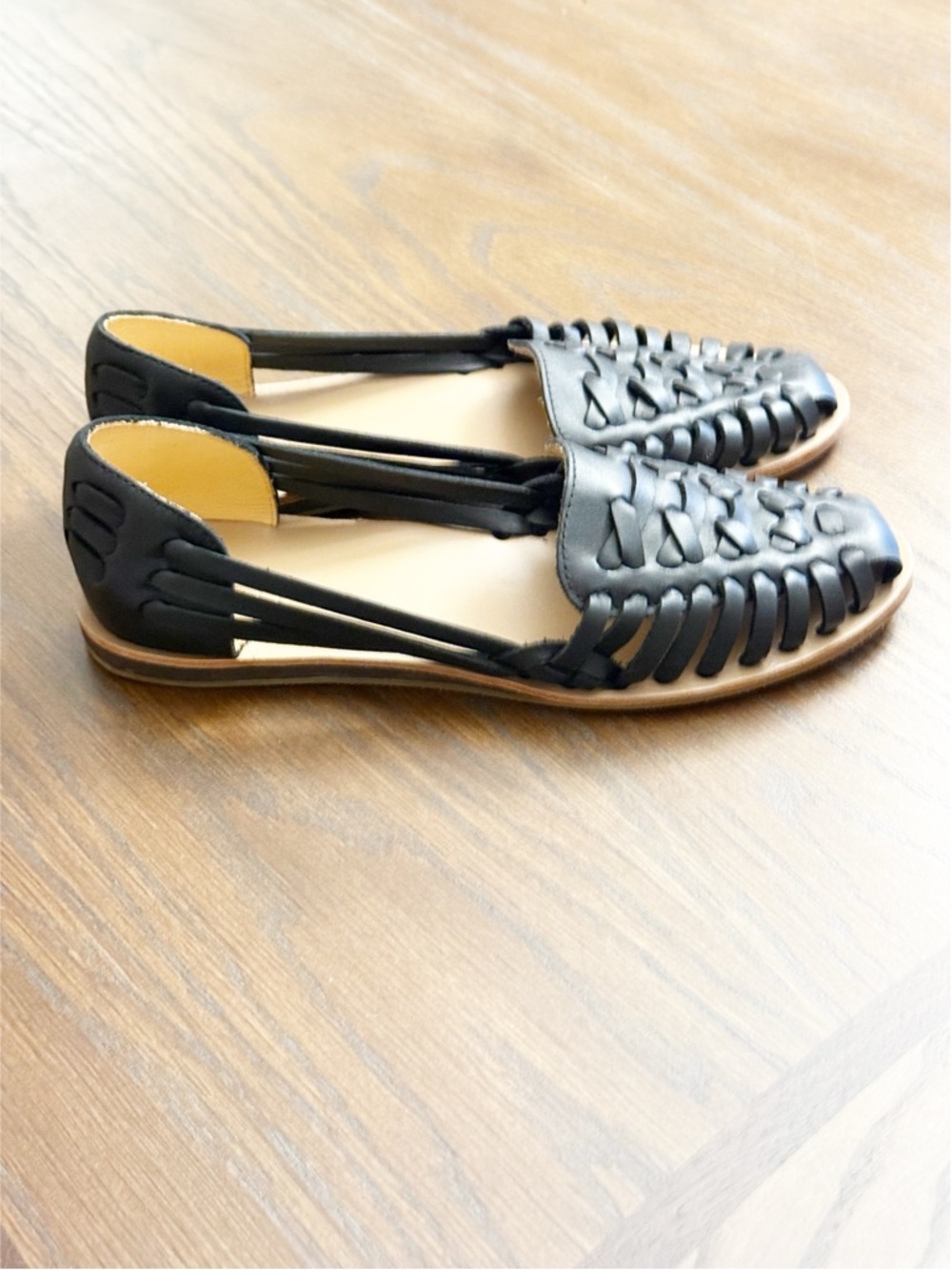 Nisolo Women's Huarache Leather Sandal 2.0 Black 7.5 NWOT - Picture 7 of 12